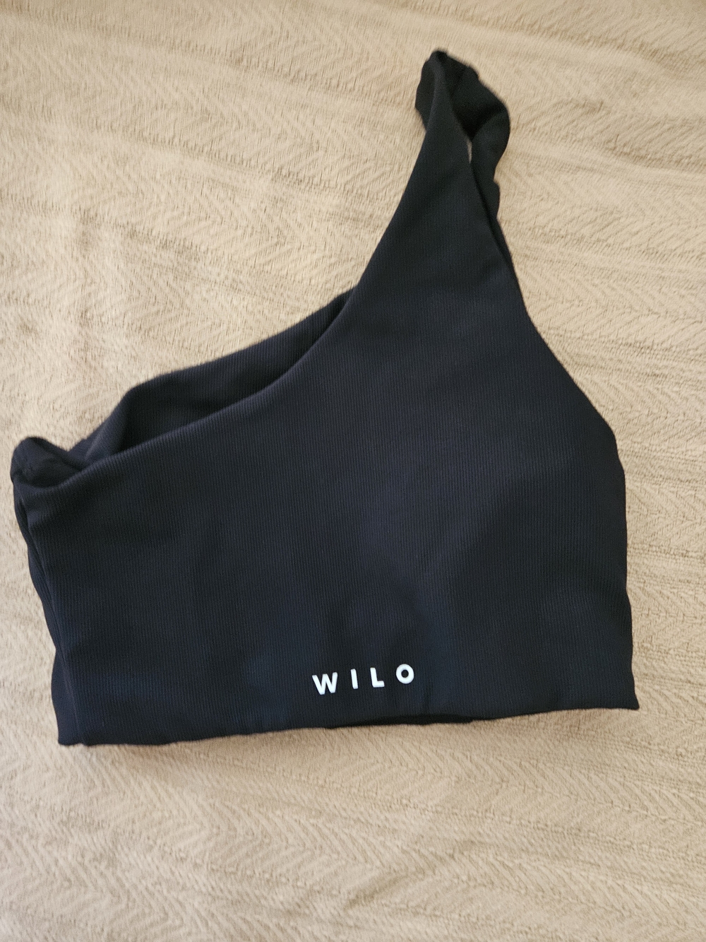 WILO Women's Asymmetric Black Bikini Top